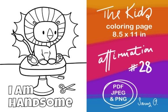 Affirmation Cute Lion Baby I Am Handsome: A Font with Playful Charm