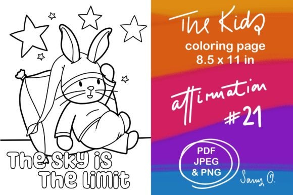Affirmations Rabbit Child Coloring KDP: Creative Design Guide