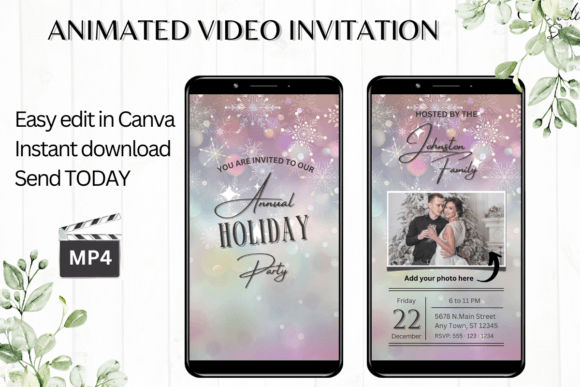 Christmas Holiday Party Invitation: Create Festive Digital Evites in Minutes