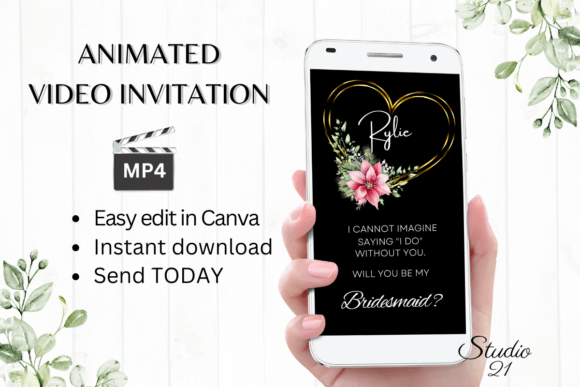 Create a Magical Christmas Bridesmaid Proposal with This Animated Template