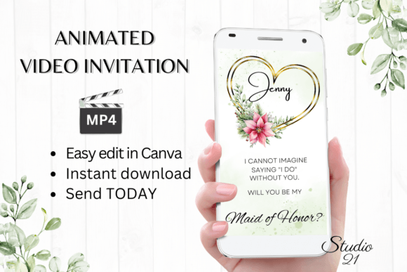 Effortless Festive Invites with Christmas Maid of Honor Proposal