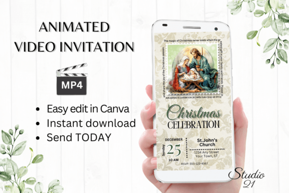 Effortless Holiday Cheer: The Animated Christmas Invitation
