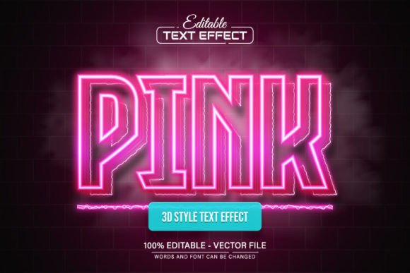 Illuminate Your Brand: The Pink Line Neon Light Text Effect