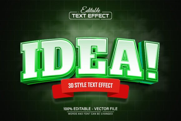 Make Your Words Pop: The Green Idea 3D Text Effect