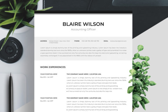 Minimalist Resume Template: Craft a Modern CV & Cover Letter