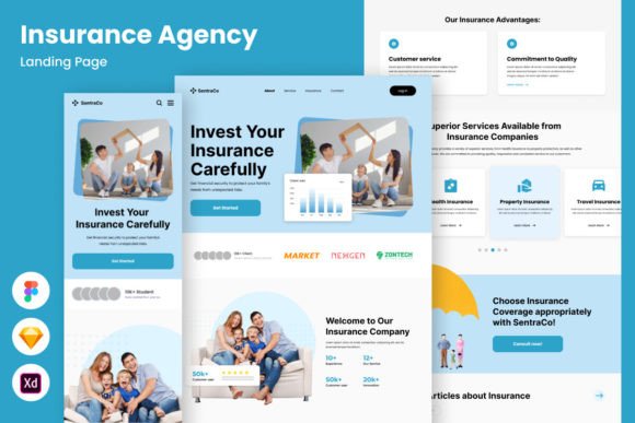 SentraCo: Simplifying Insurance with a Modern Landing Page