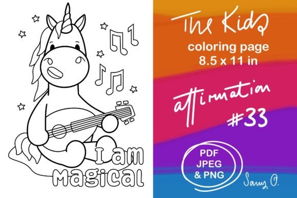Unleash Creative Magic: The Affirmations Unicorn Guitar Font